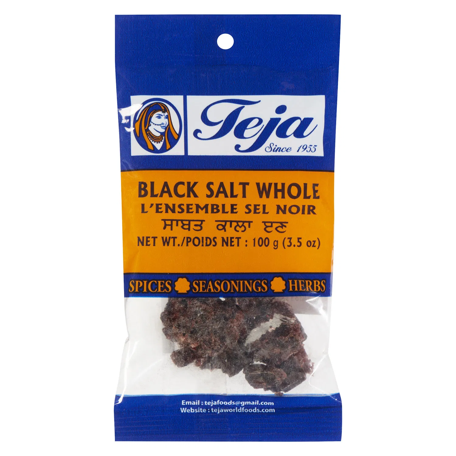 Teja black salt whole 100g
